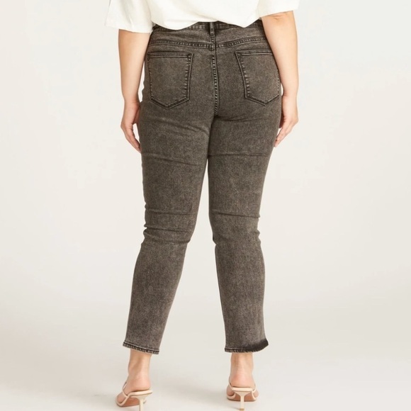 NWT Vigoss Ace Straight Leg High Rise Jeans in Washed Black - Picture 3 of 10